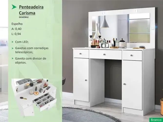 PENTEADEIRA COM LED