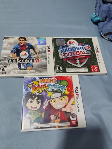 FIFA Madden NFL e Naruto Powerful Shippuden Nintendo 3DS