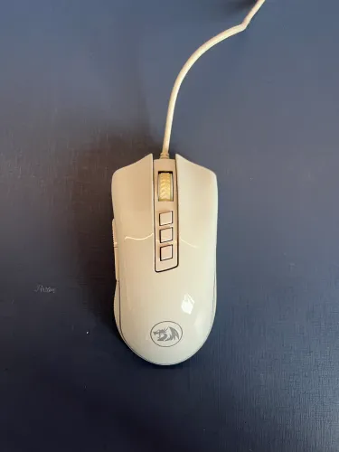 Mouse Gamer Redragon Branco com Fio - Funcionando Perfeitamente
