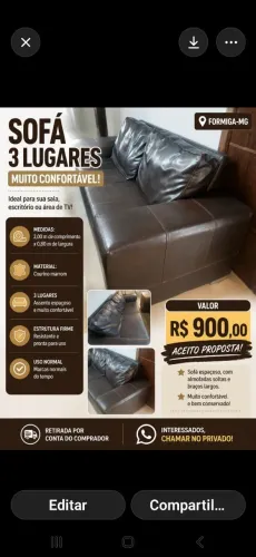 Sofá 3 lugares