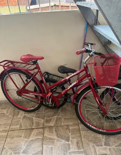 BICICLETA CAIRU VERMELHA + CADEADO DE SEGURANÇA