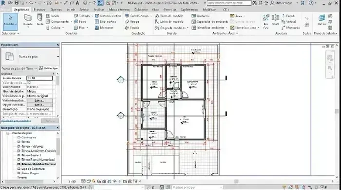 Projeto planta técnica para construir