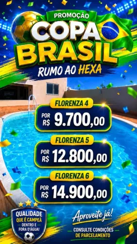 Piscinas em fibra, 4,5 e 6 metros 