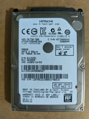 HD HITACHI 500GB NOTEBOOK