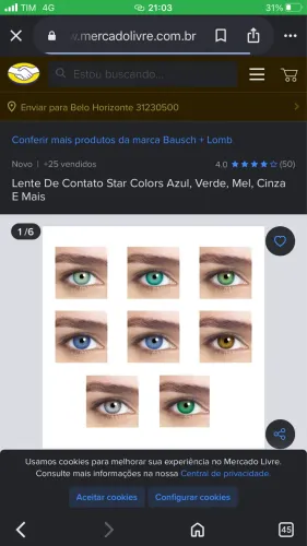Plus na make com lent3 colorida
