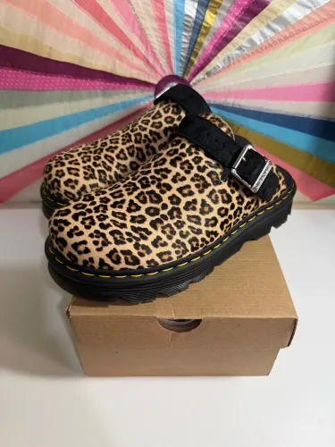 Dr. Martens Zebzag Suede Slingback Platform Mule