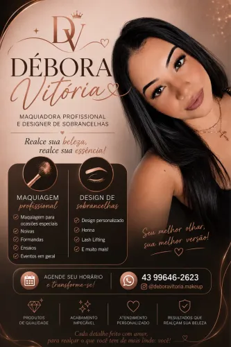 Maquiadora e designer de sobrancelha