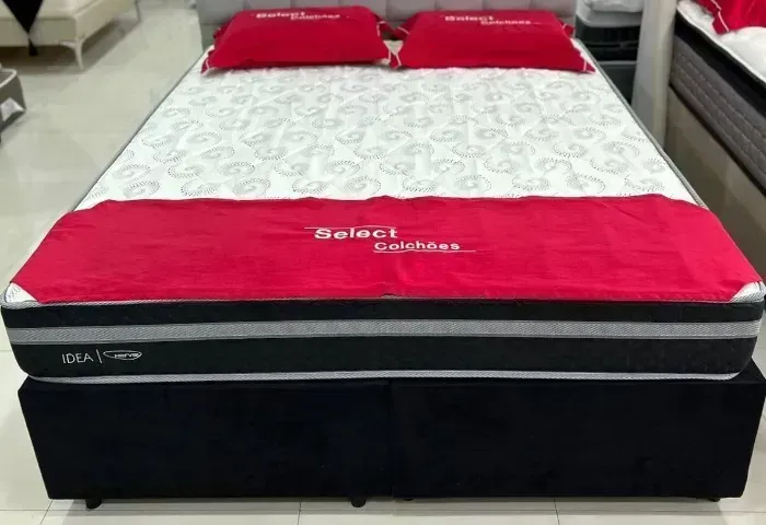 Colchão Herval C1728 + Base box Casal Queen- 158x198x63 - Select Colchões
