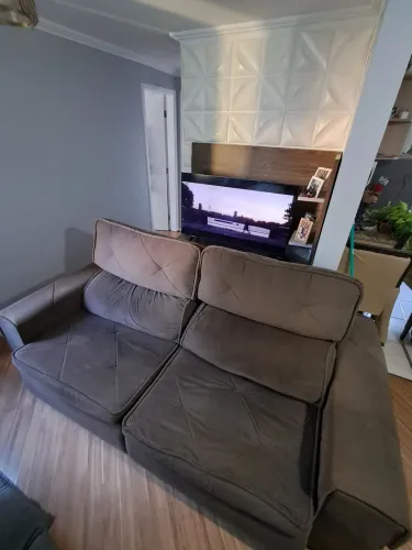 Sofá Retrátil 2,30m Marrom - Confortável - R$ 350 - não entrego-