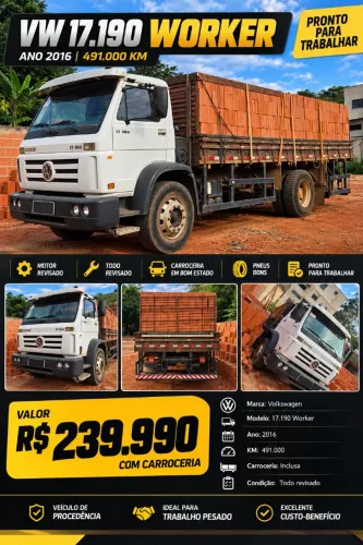  VW 17.190 WORKER  ANO 2016