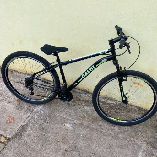 Bicicleta Caloi Velox Aro 29 - Preta e Verde (Conservada)