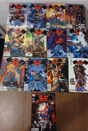 Lote Superman / Batman Vol. 1 (13 Eds) - Inclui Duas Capas Ed #10 (Jim Lee / Churchill)