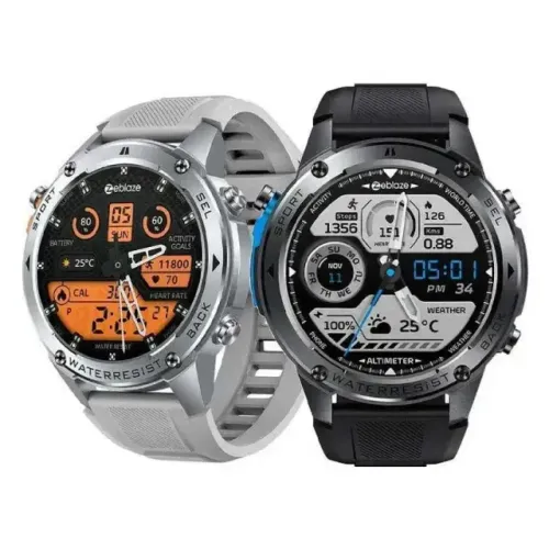 Zeblaze Stratos 2 Plus 46mm AMOLED GPS Integrado Strava Treinos Saúde