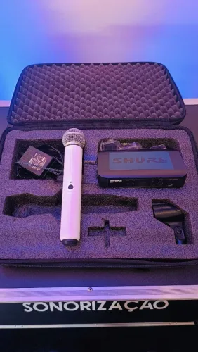 Microfone Sem Fio Original Shure BLX24 SM58 M15 Branco