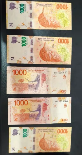 Cédulas pesos argentinos para colecionar em ótimo estado!!!