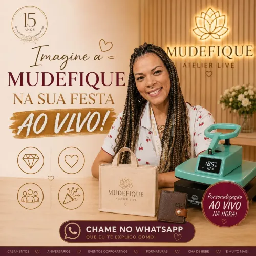 Lembranças personalizadas ao vivo