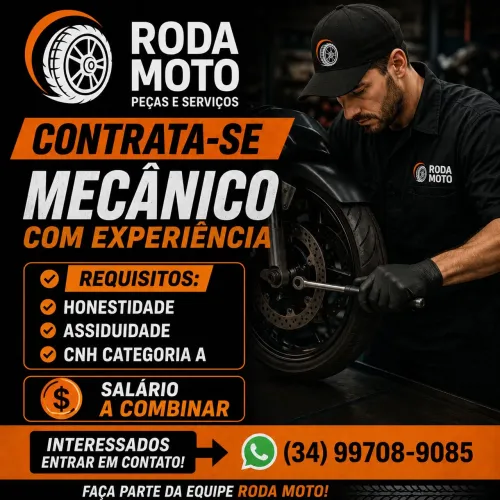 Vaga - Mecânico Motos Araguari-MG 