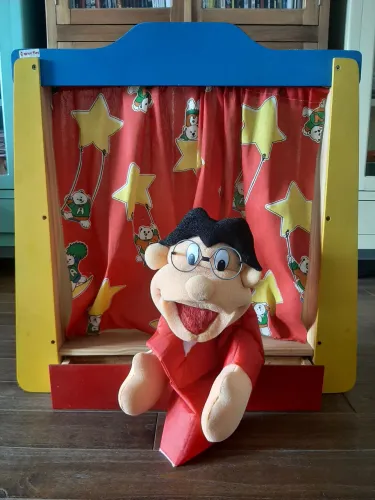 Mini Teatro de Fantoches com dois fantoches de brinde! 