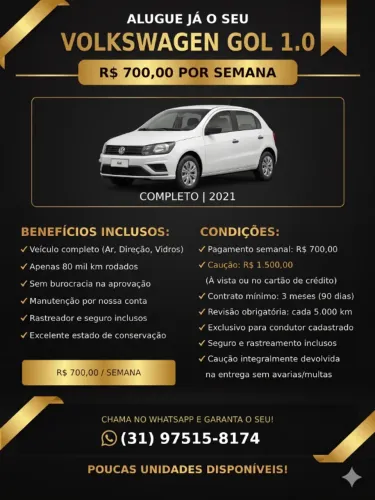 Locação de veiculo motorista Aplicativo e particular