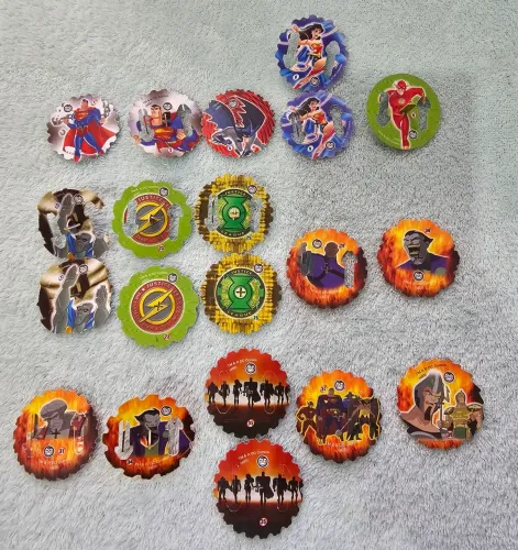 20 Tazos - Liga da Justiça - Super Spiders - Elma Chips 2004
