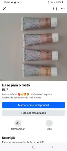 Base para o rosto