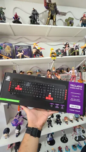Teclado Gamer Start 2.0, cabo USB de 1,5m, com 10 teclas multimídia, Padrão ABNTZ _ Mouse