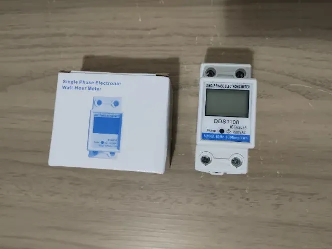 Medidor de Consumo de Energia Digital, Mono/Bifásico 80A, para trilho Dimm dds1108