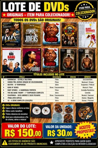 ? LOTE DE DVDs ORIGINAIS - ITEM PARA COLECIONADOR