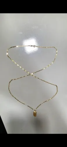 Cordão de ouro modelo piastrine