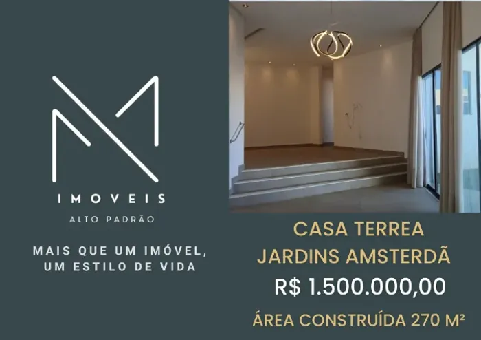 Oportunidade Casa No Jardins Amsterdã, Lote com 1.000m²