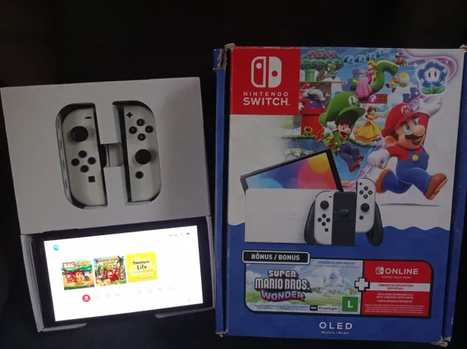 Nintendo switch OLED semi novo (troco)
