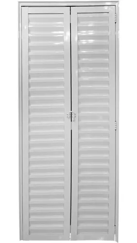 PORTA DE ALUMÍNIO CAMARÃO PALHETA - BRANCO 2,10 x 0,80 - A PARTIR DE R$795