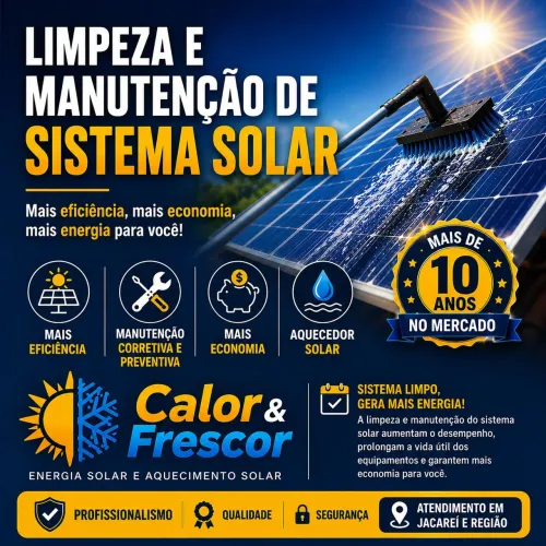 LIMPEZA E MANUTENÇÃO DE SISTEMA SOLAR 