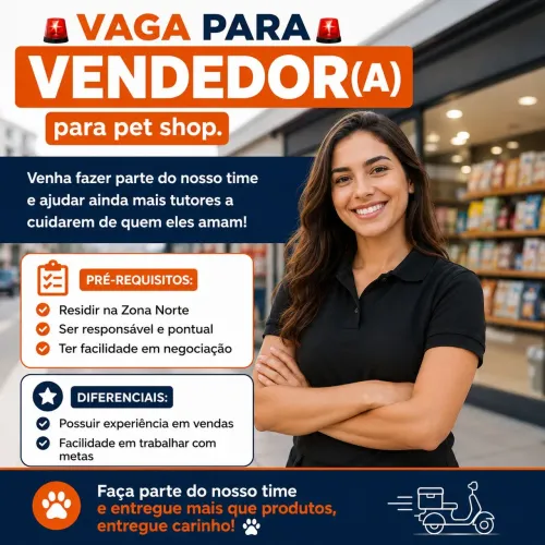 Vaga para vendedor(a)