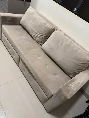 Sofá Cama Retrátil e Reclinável - Limpo e Higienizado