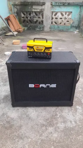 Amplificador borne mob t30 com caixa 1x12