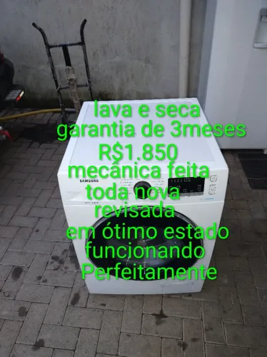 Vendo Lava e seca Samsung com garantia de 3meses,R$1.850, instalação grátis.Itajai.
