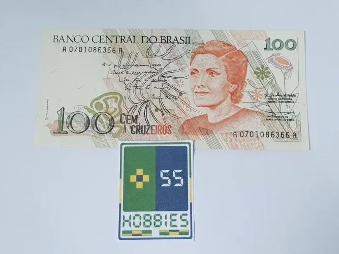 Cédula Dinheiro Antiga 100 Cruzeiros "Cecília Meireles" 1990-1992