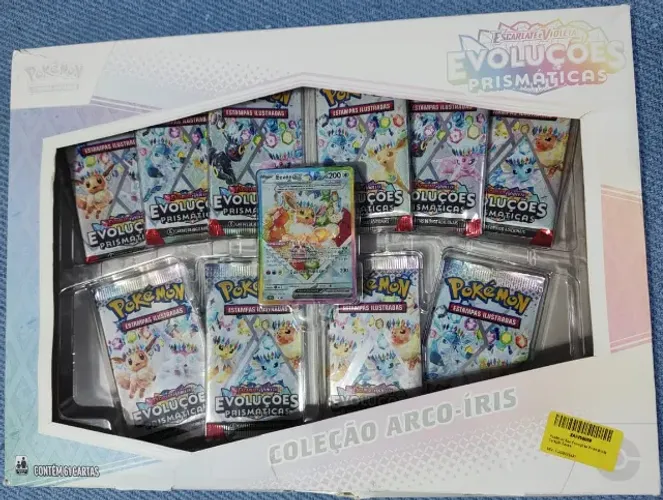 Pokémon Box Evoluções Prismáticas Coleção Eevee Arco Iris