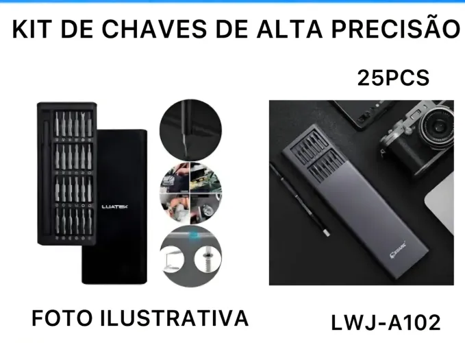 Kit 25 chaves de alta precisão 