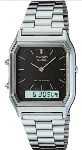 Relógio Casio Unissex Vintage Prata AQ-230 - NOVO