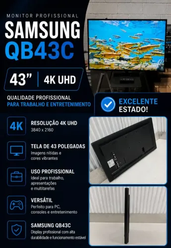 Monitor Samsung 4k 60hz 43 polegadas