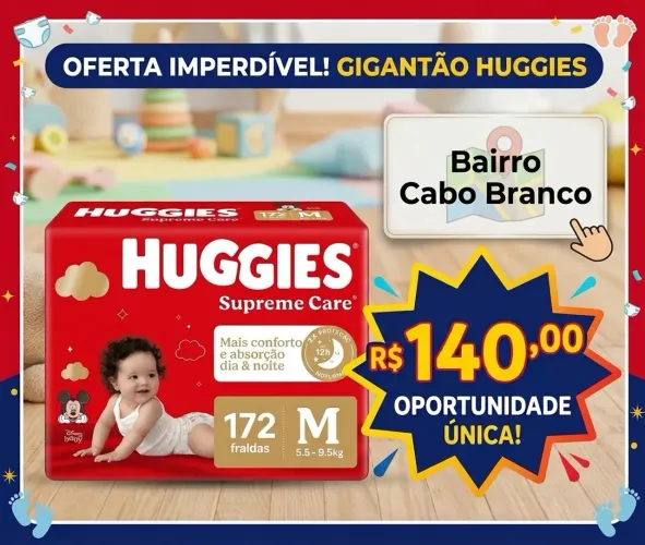 Fraldas Huggies Supreme Care Tamanho M