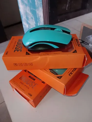 Mouse Com Fio Usb Bovju Cores 3.200Dpi Wired Optical Novo! Lacrado!