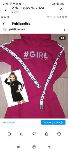 Vestido teen tam 16 ( modelagem grande) 