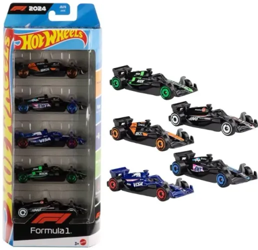Hot Weels Fórmula 1 - Pack com 5 miniaturas (2024 ~ 2025) | 1:64