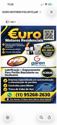 Motor para Portão Basculante ( NOVO )