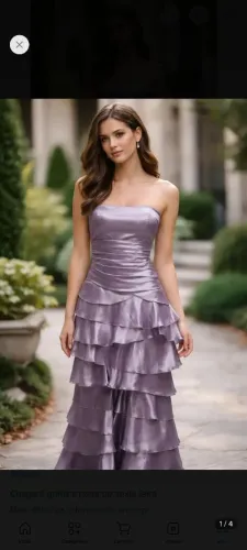 Vestido Rosê em Cetim e Organza