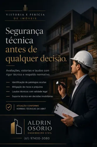 Vistorias, perícias, projetos e serviços de engenharia 