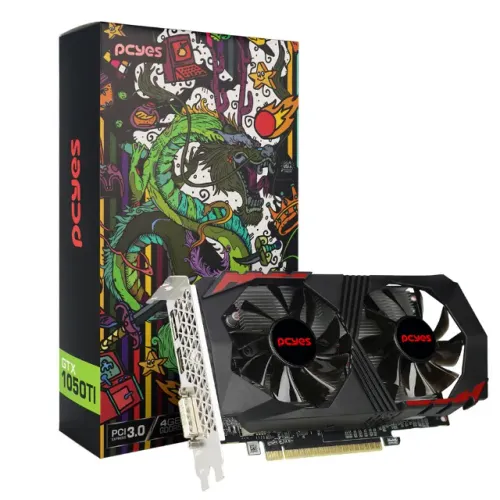 PLACA DE VÍDEO GTX 1050 TI 4GB PCYES (NOVA, COM GARANTIA, RECEBA HOJE!))